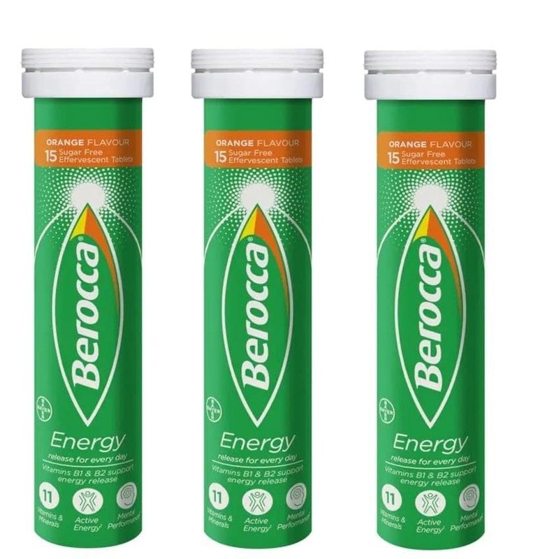 Berocca Orange Effervescent Tablets 45-Count