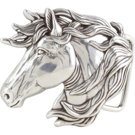 BELTINGER Belt Buckle Horse 3.0 cm Buckle Interchangeable Buckle Belt Buckle Riding Accessories 30 mm Solid for Riding Outfit, silver