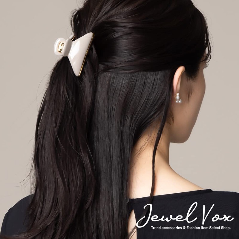 JewelVOX Hair Clip Hair Claw Enamel Acrylic Material Simple Hair