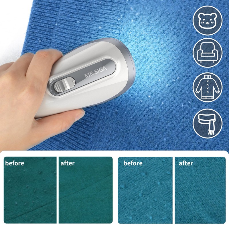 MR.SIGA Fabric Shaver and Lint Remover, Battery Operated Portable Lint