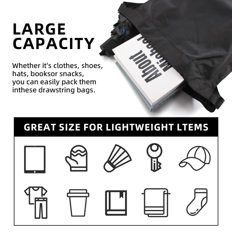 Vnezakl Drawstring Backpack Bags Bulk Water Resistant String Sport Gym