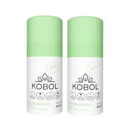 KOBOL | 2 Piezas de Desodorantes Naturales Vegano | Adultos y Niños |12hrs Reales contra el mal olor o te regresamos tu dinero | SIN Bicarbonato no Irrita | Eucalipto-limón | Único de Marca