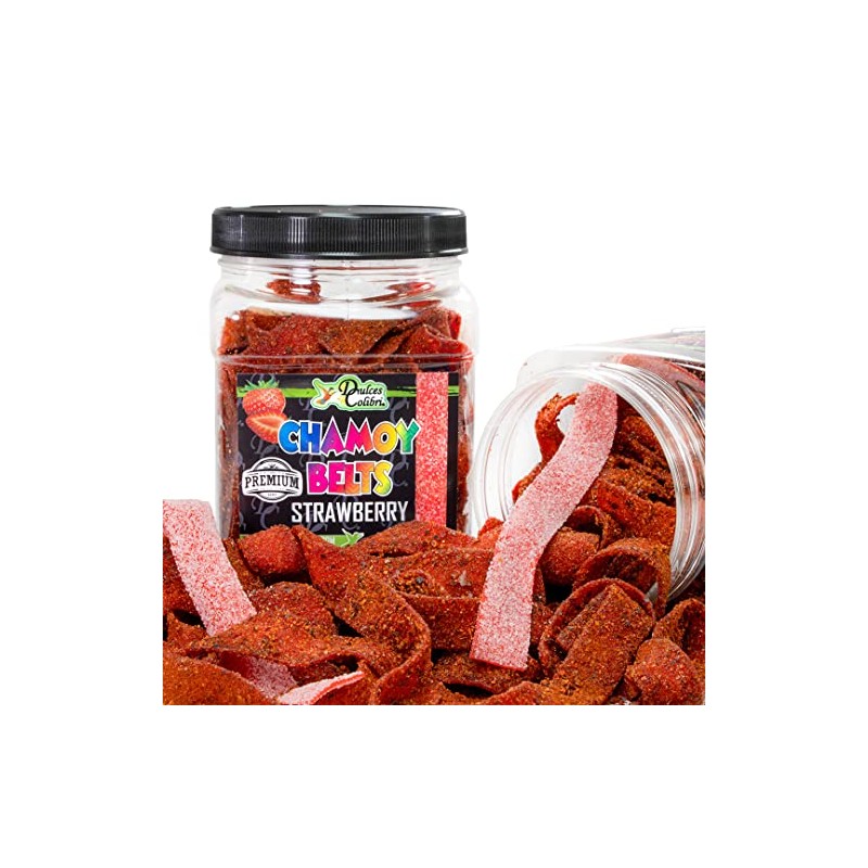 Dulces Colibri - Premium Strawberry Chamoy Belts | Dry Chamoy