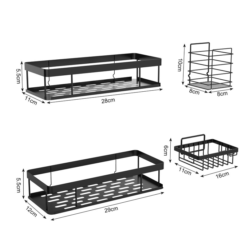 UUlioyer Shower Caddy, Shower Shelf No Drilling, Bathroom Accessory with