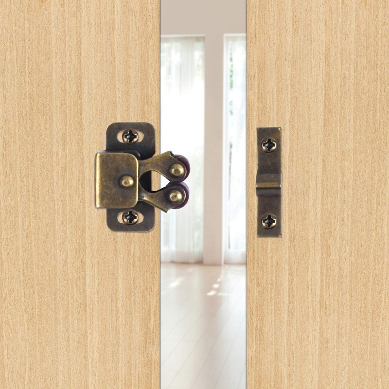 Door Catches,12pcs Double Roller Cupboard Door Latch Hardwarewith Screws for