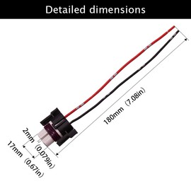 HUIQIAODS H11 H8 Ceramic Wiring Harness Female Adapter Socket Connector for Fog Light Headlight (H11 H8)