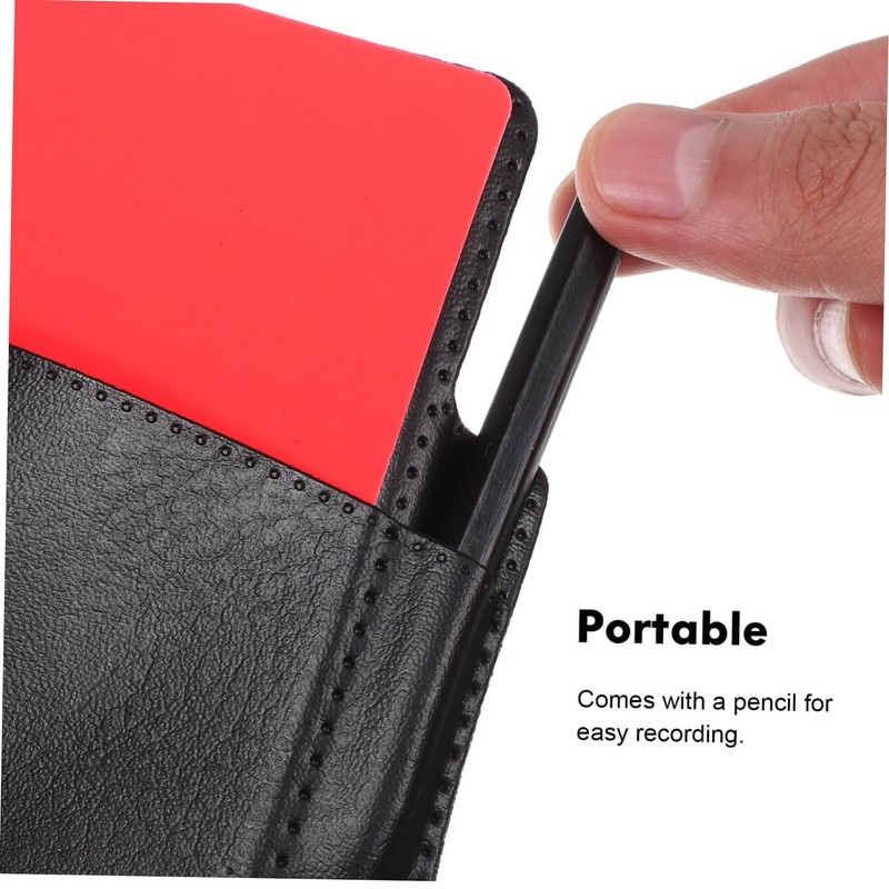 Sosoport Soccer Referee Kit Yellow Red Cards Whistles Score Sheet