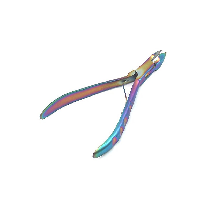 OdontoMed2011 Titanium Coaded 'Cuticle Nippers Rainbow Color ODM