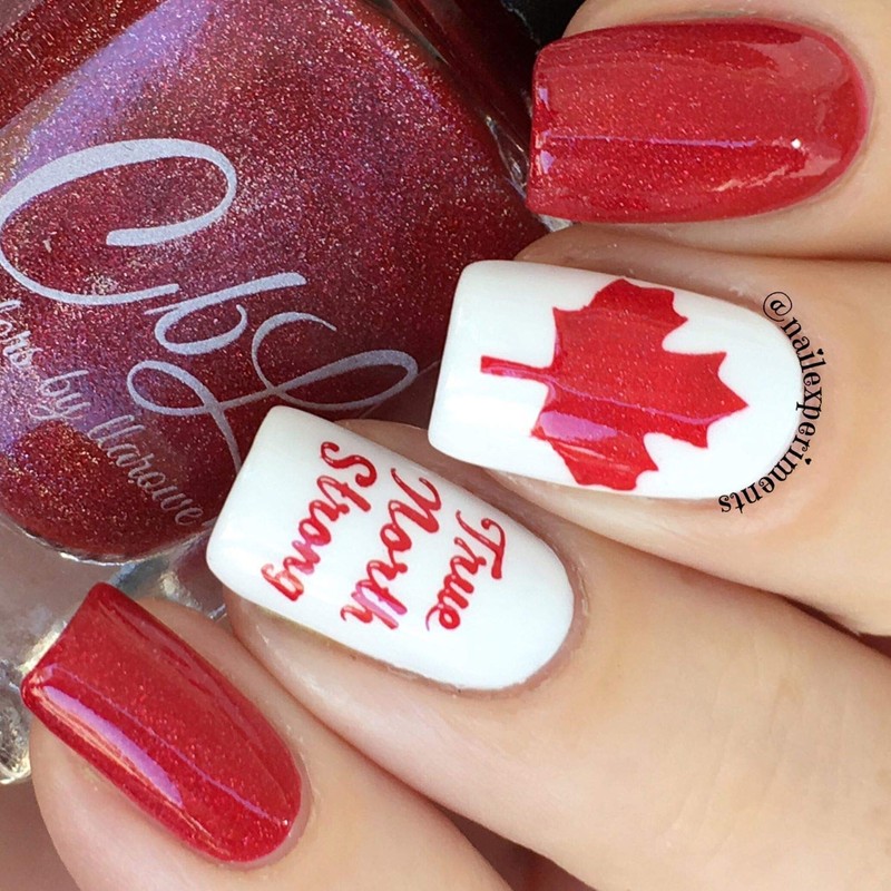 Whats Up Nails - Canadian Flag Vinyl Stencils for Nail
