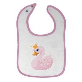 Toddler & Baby Bibs Burp Cloths Animals Swan Princess Cotton Baby Items for Baby Girl & Boy White Soft Pink Design Only