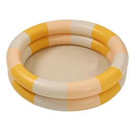 Inflatable Paddling Pool Inflatable Pool Baby Retro Blow Up Swimming Pool Family Cute Style Thickened Water Pool for Indoor or Outdoor Play (Yellow Stripe)