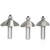Akylin 4pcs 60 Degree Chamfer Bit Set,1/2" Shank,3/16",5/8",3/4" and 7/8"