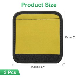sourcing map 3 Pcs Luggage Handle Wrap for Suitcase, Neoprene Handbag Grip Cover Protector Luggage Identifiers Suitcase Handle Wraps for Luggage Shopping Bag Travel Bags, Yellow