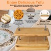 Tofu Press,Large Bamboo Tofu Press with Tofu Strainer,Drip Tray and