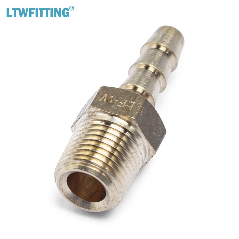 LTWFITTING LF Brass Barbed Fitting Coupler/Connector 3/16" Hose Barb x
