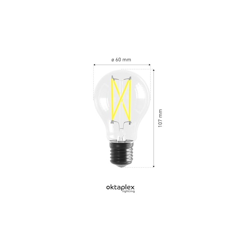 Oktaplex lighting Oktaplex 12er Set Glhlampe E27 LED warmwei? 2700K