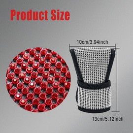 Kutyun Bling Auto Gear Shift Knob Cover, Knob Gear Stick Protector, Car Shifter Gear Hand Brake Cover with Glitter Bling Rhinestones Automotive Interior Accessories Universal for Car