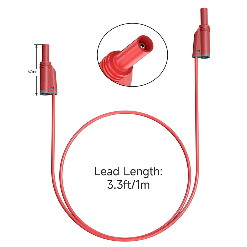 Goupchn Banana Plug Silicone Test Leads Kit 4mm Fully Insulated