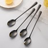 7.5 Inches Black Coffee Stirring Spoons Set,Set Of 8 Stanless
