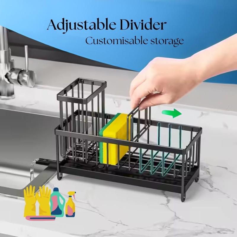 ARCUS Sink Caddy - Kitchen Sink Storage Countertop Organiser -
