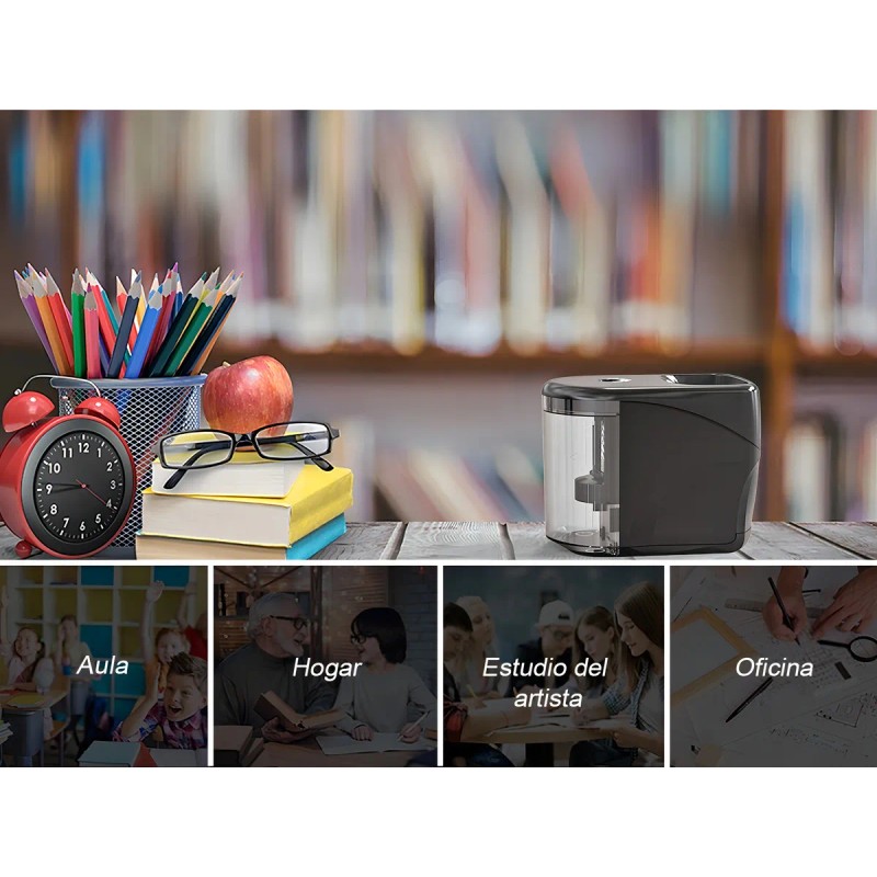 Sacapuntas Eléctrico Link Dream Automático Hoja Acero Afilado Rápido