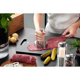 GEFU Fleischplattierer TAMPA | Schwerer Edelstahl Fleischklopfer für Schnitzel & Rouladen | Ergonomischer Griff, gleichmäßige Kraftverteilung