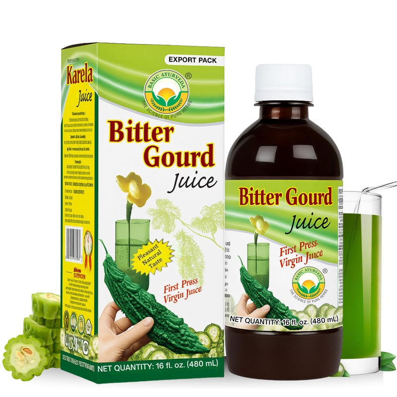 Basic Ayurveda Bitter Gourd (Karela) Juice | 16.23 Fl Oz