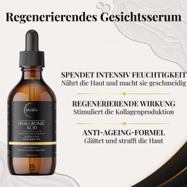 • 100 ml • Hyaluronic Serum, Vitamin C Serum with Snail Mucin, Moisturising Serum, Face Anti-Wrinkle Serum for Men and Women