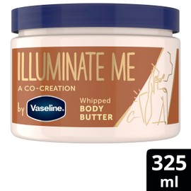 Vaseline Vaseline Illuminate Me Shea Butter Whipped Body Butter for Melanin Rich Skin Provides 24 Hour Moisturization for Dry Skin 325mL