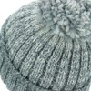 LOUDelephant Wool Knitted Beanie Hat with Bobble -