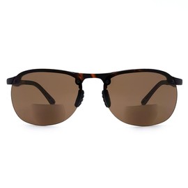 VITENZI - Gafas de sol bifocales TR90 para lectores sin montura para leer bajo el sol Como en tortuga 2.75