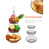 WILLIZTER 3 Tier Hanging Basket with Sturdy Metal Chain Hanging