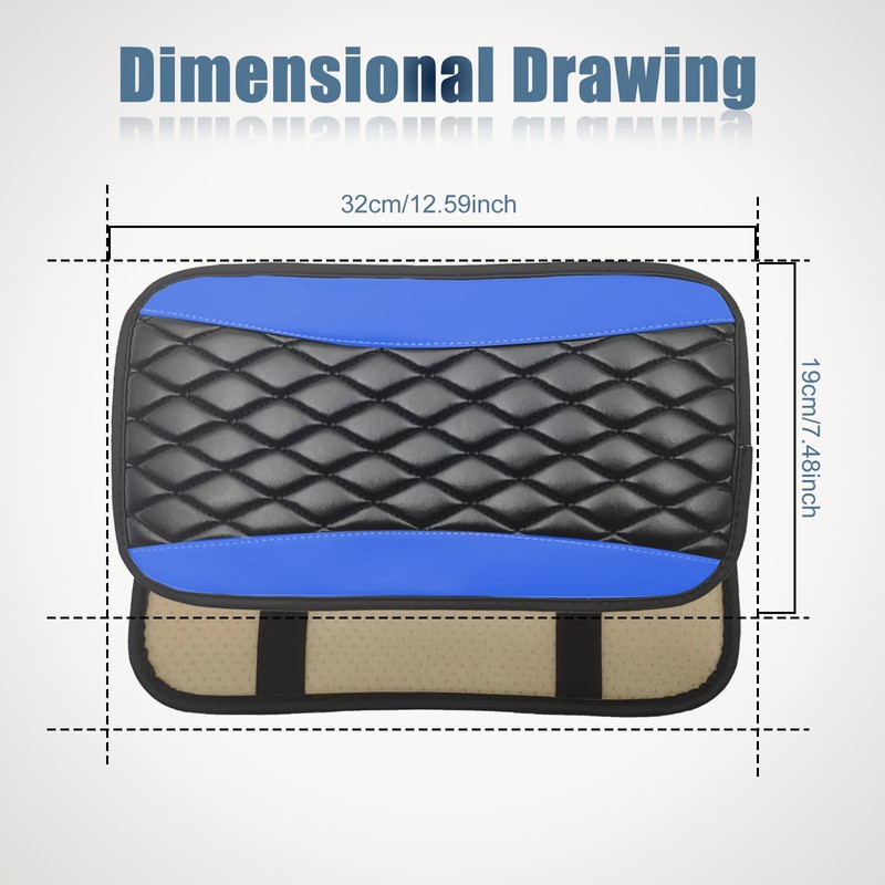 Car Center Console Cover, Universal Leather Waterproof Armrest Seat Box