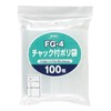 Japack’s Zipper Plastic Bags, FG-4 Transparent, Length 6.7 x Width
