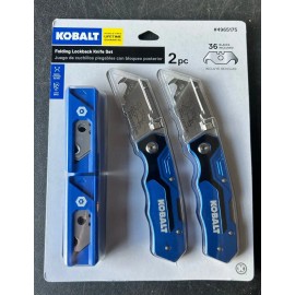 KOBALT Folding Lock back Utility Knife Hook Edge with 36pc blades (Roof)