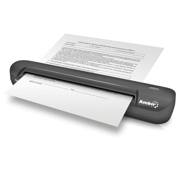 Ambir TravelScan Pro 600 (PS600-AS) Simplex Document Scanner and Card Scanner