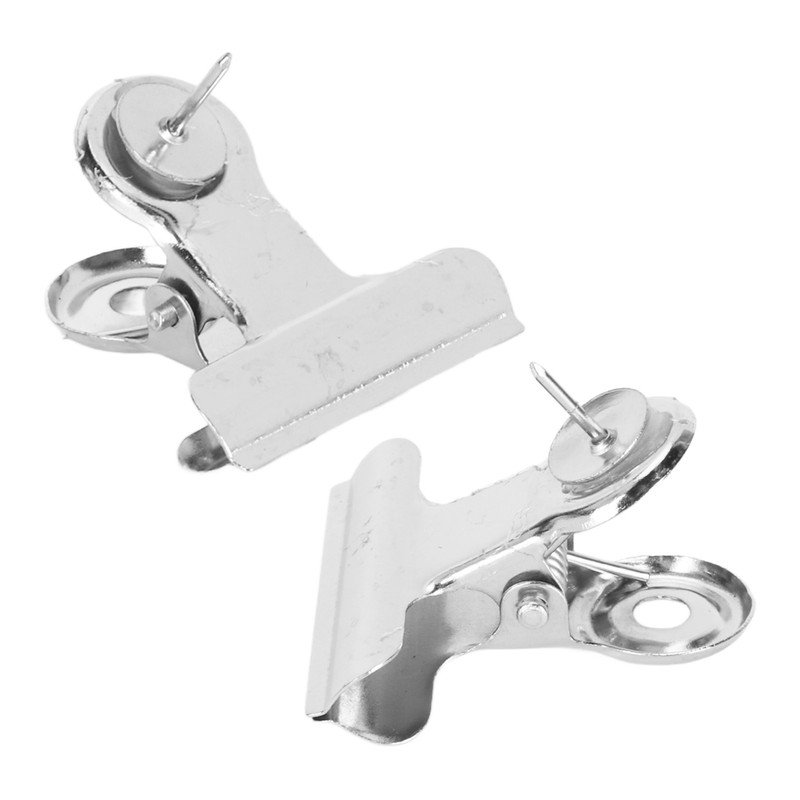 30pcs Metal Push Pin Clips Creativity Stainless Steel Silver Thumb