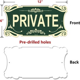 Private Signs Metal Private Property Signs 30 x 15 cm Private Garden Signs No Trespassing Signs Outdoor Gate Reflective Rust Free Aluminum UV Printed Easy Mounting Use Waterproof Durable 2 Pack