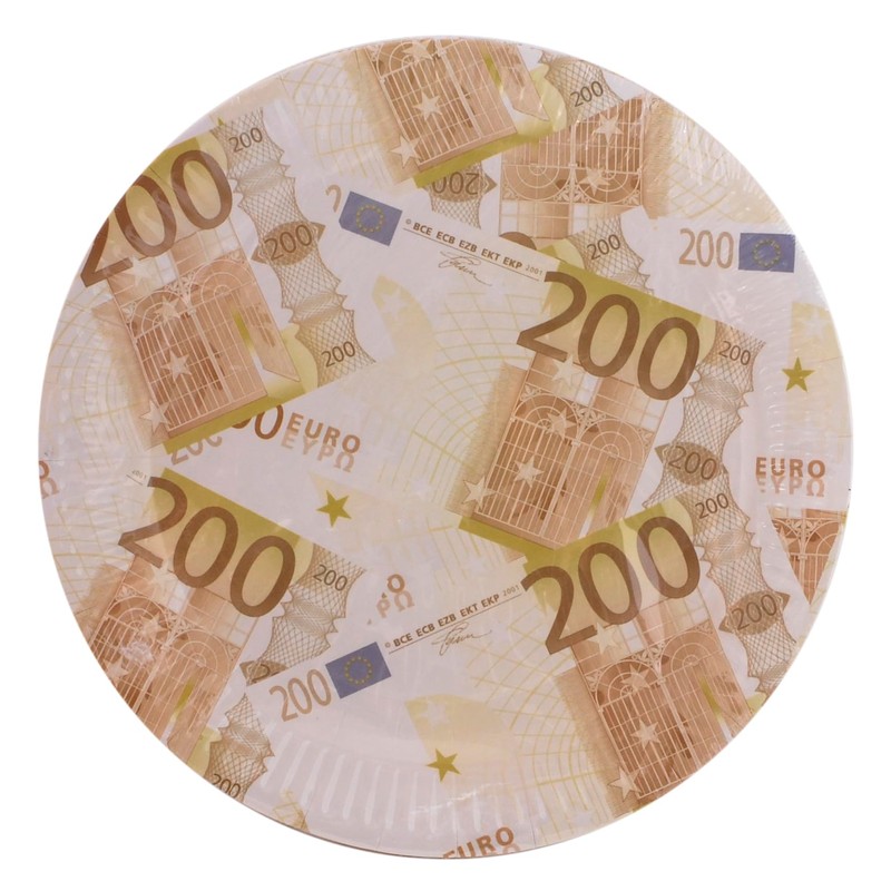 CUCUBA 8 Large Paper Plates Party Tableware Birthday Theme 23cm