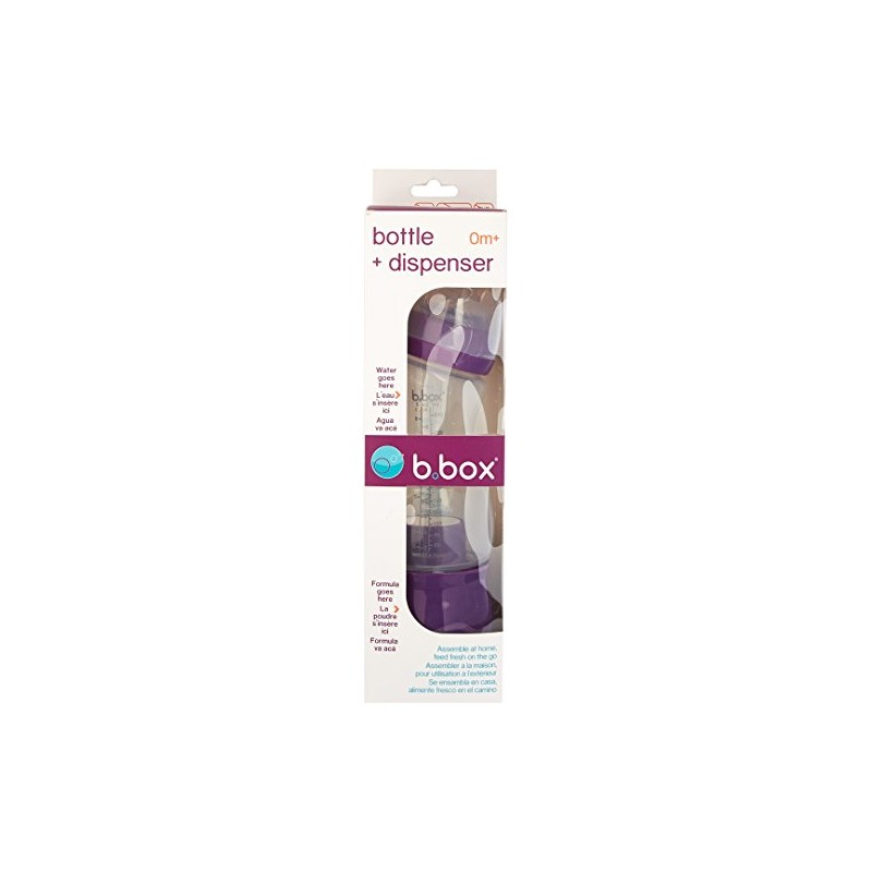 b.box Essential Baby Bottle + Dispenser - Plum Punch -