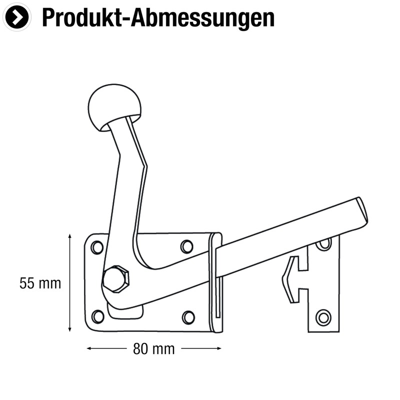 Connex HVRJ20066 Garden Gate Latch 80 x 55 mm with
