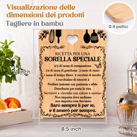 Geschenk für Schwester, Geschenk für Schwester, Schneidebrett aus Bambus, Geschenk für Schwester, Geschenk für Schwester, Geschenk für Schwester.