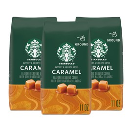 Starbucks Flavored Ground Coffee, Caramel, 11 OZ