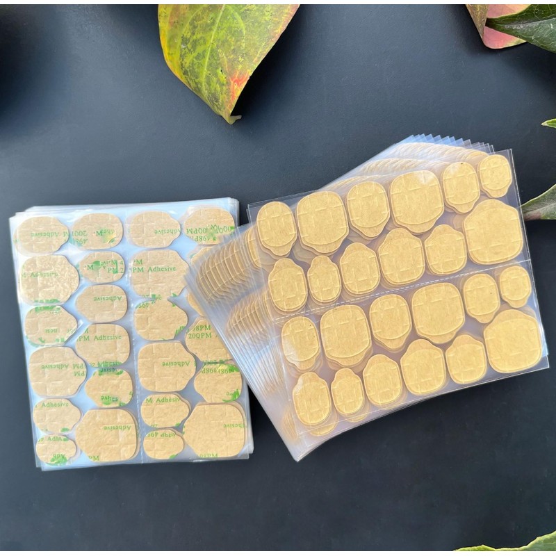 Wsiliana 480 Pcs Press on Jelly Glue Tabs Transparent Strong