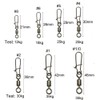 JSHANMEI ® 100pcs/pack Rolling Swivel with Interlock Snap Fishing Line