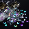 generic 6 Rejillas 3d Para Uñas Con Forma De Mariposa,
