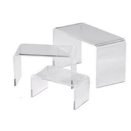 pkpohs Exhibition Stand Acrylic Display Stand U-Shaped Clear Accessory 3D Transparent (Set A (3 Pieces)