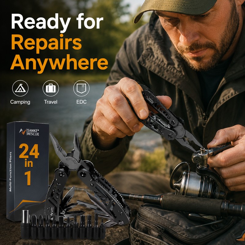 24-in-1 Multitool Pliers for Repairs – Stainless Steel EDC Tool