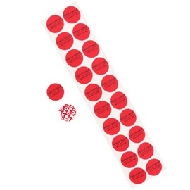 RLSYM Tamper Evident Security Labels Diameter 1 inch Rounds Red Complete Transfer Tamper Proof Stickers Safety Torn up Invalid Seals Tape (Red 200pcs)