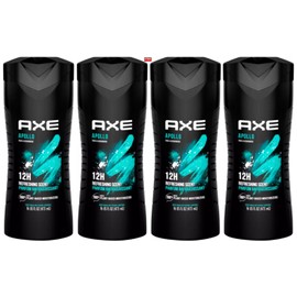 Axe Apollo 12HR Refreshing Sage &Cedarwood Body Wash 16oz each-Pack of 4 bottles